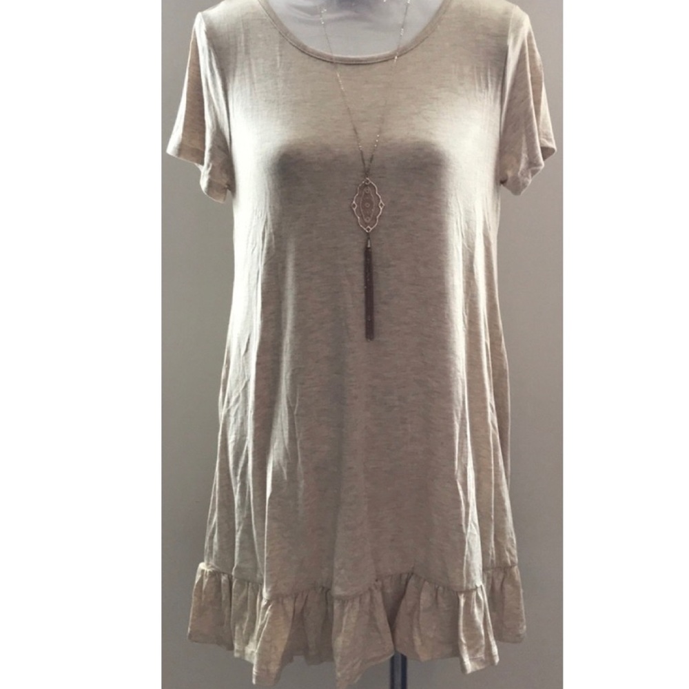 Last one! Ruffle Hem Pockets Sheath Dress Size M - Picture 2 of 8